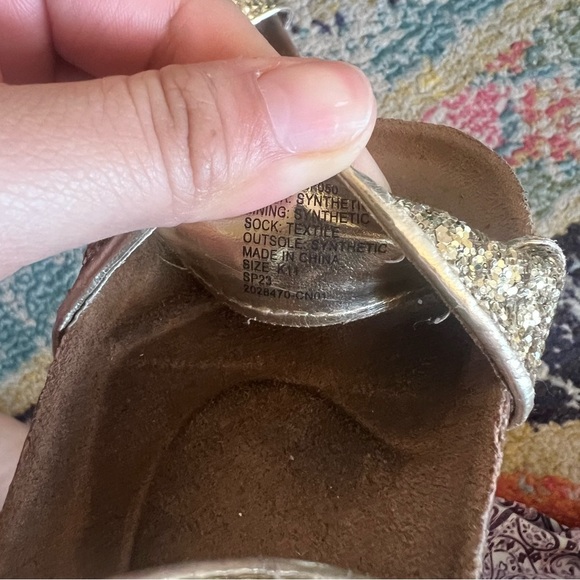 J. Crew Girls' cork-sole glitter-strap sandals size 11 - Picture 4 of 4